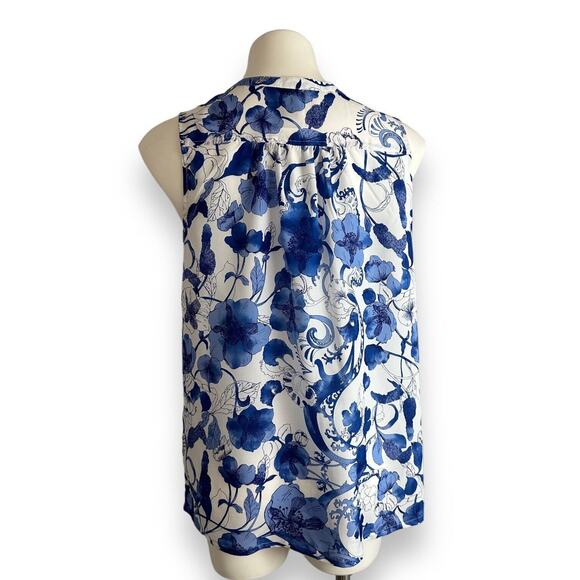 H&M Blouses Set of 2 Sleeveless Button Front Sheer Chiffon Tunic Top Size 10 New - Picture 7 of 16